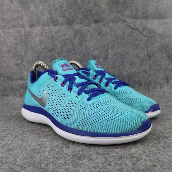 Nike Shoes Womens 6.5 Sneaker Athletic Trainer Flex 2016 Run Active Comfort Blue - Picture 1 of 13